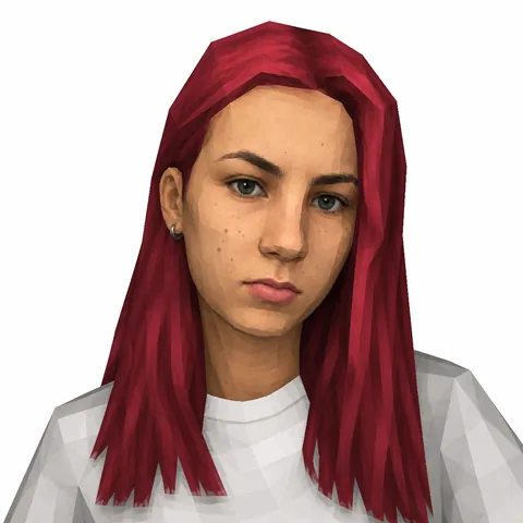 Anna — low-poly avatar